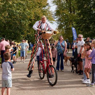 Stilt walker at Literature Festival