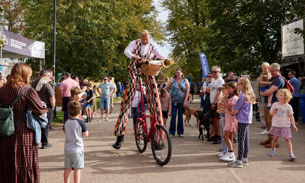 Stilt walker at Literature Festival