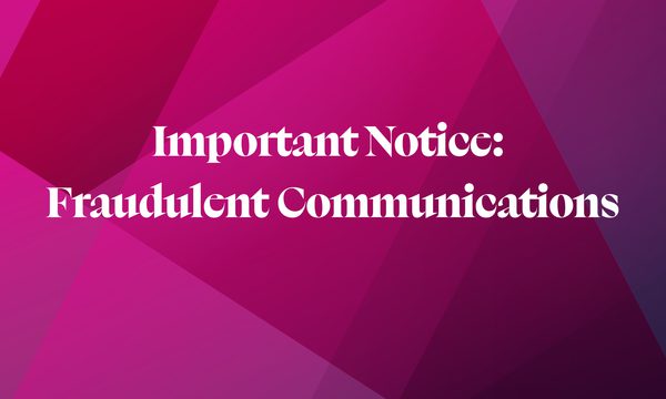 Important Notice: Fradulent Communications