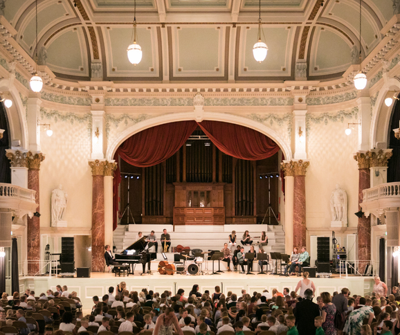 Town Hall stage at Musicate Launch Event